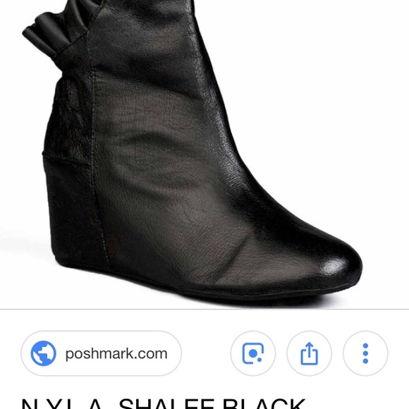 COPY - COPY - COPY - Shalee Black NYLA leather ankle boo… - Picture 4 of 8